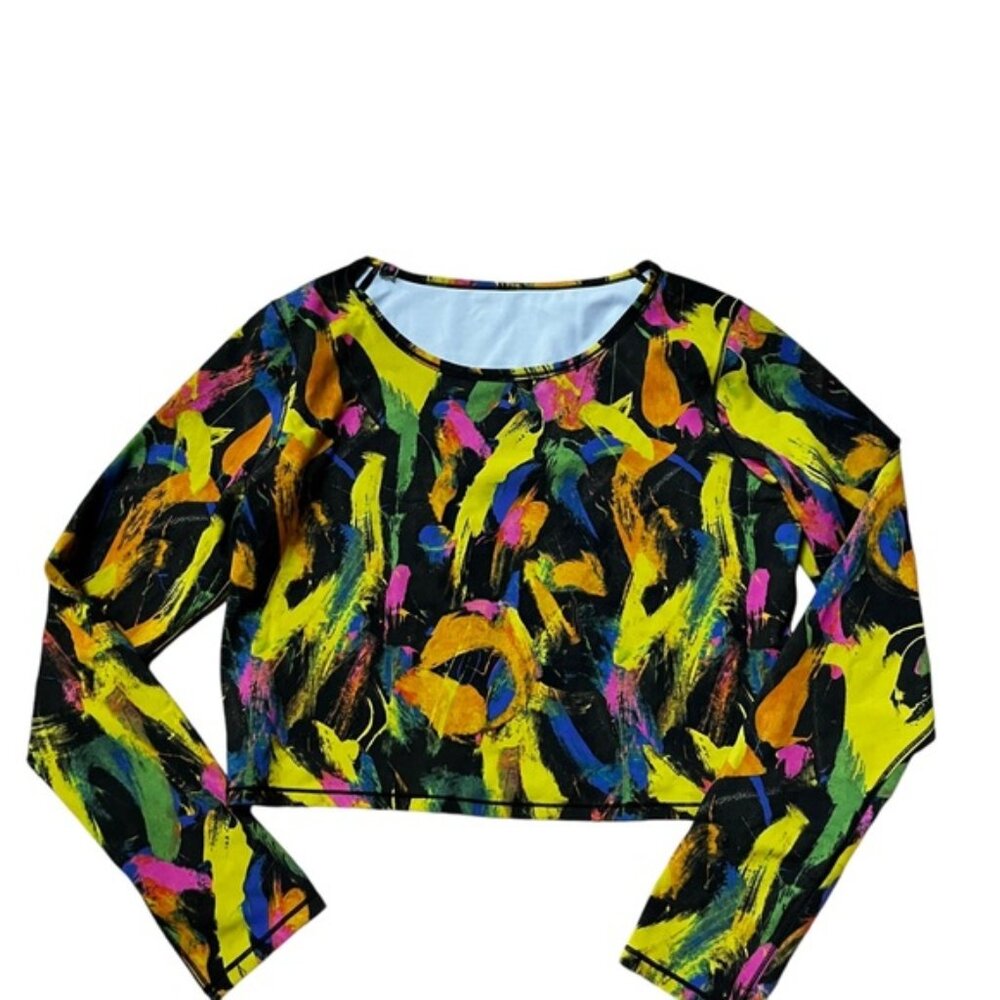 Lululemon Wunder Train Cropped Long Sleeve Shirt